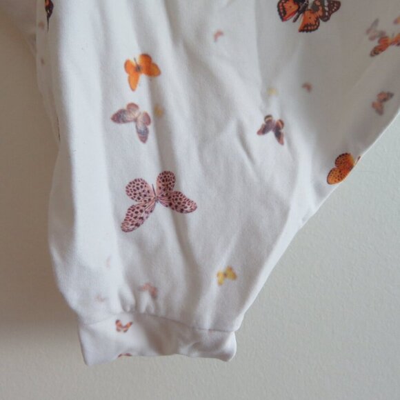 WEWOREWHAT Vintage Danielle One Piece Swimsuit White Butterfly Print - Size M - Picture 14 of 15